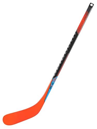 Warrior QRE10 Mini Hockey Stick, Black/Orange (Right Hand)