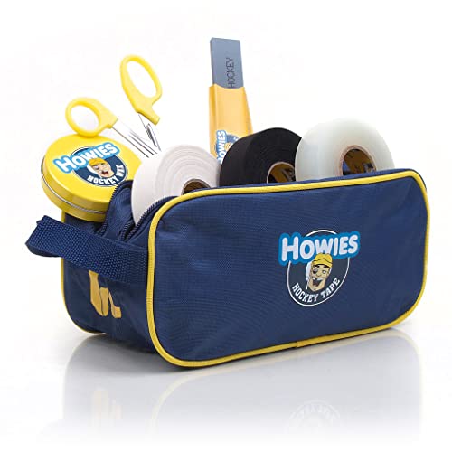 Howies Hockey Tape Loaded Accessory Bag - Accessory Bag Loaded with 3 Rolls Tape, Scissors, Fine Skate Stone. Great Hockey Gift, Fill your Hockey Bag with all the essentials!