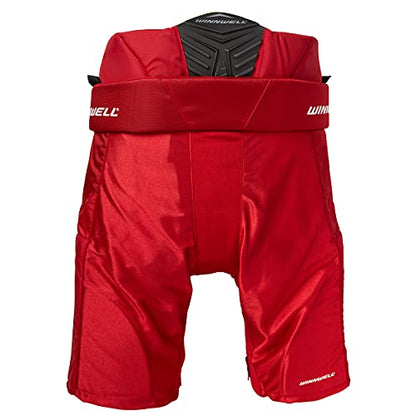 Winnwell AMP700 Ice Hockey Pants - Protective Equipment for Hockey Players - Lightweight & Durable Gear for Youth, Junior, Senior - Field, Ice and Street Hockey (Junior Large, Red)