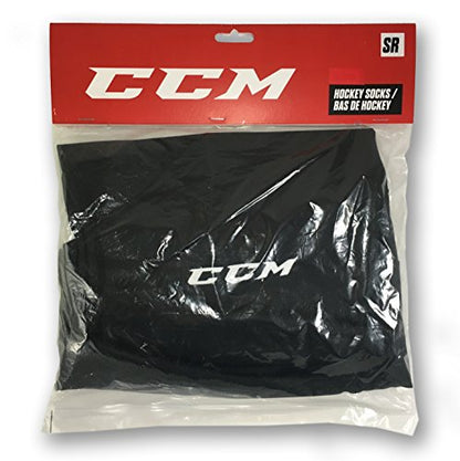 CCM SX6000 Performance Mesh Hockey Socks, Black (Senior 30")