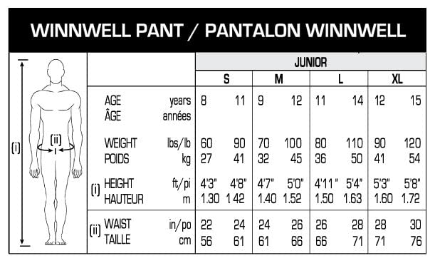 Winnwell AMP700 Ice Hockey Pants - Protective Equipment for Hockey Players - Lightweight & Durable Gear for Youth, Junior, Senior - Field, Ice and Street Hockey (Junior Large, Red)
