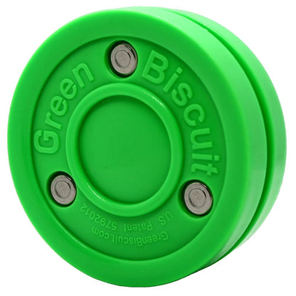 Green Biscuit Hockey Puck 2-Pack, Original, Off Ice Hockey Puck/Snipe, Shooting Street Hockey Puck