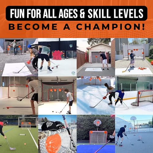 Top Shelf Targets Sniper 8 Inch Hockey Targets for shooting-Durable Magnetic Shooting Targets for Hockey and Lacrosse Training with Extra Pack of TETHERS, Lacrosse Goal Targets for Accuracy, 4 Pack