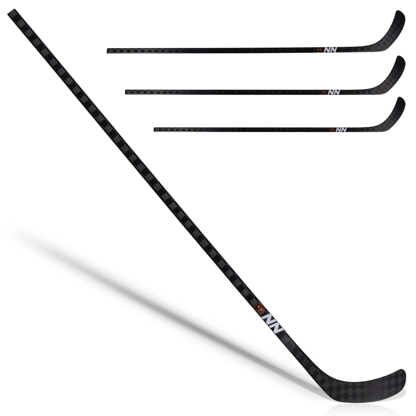 the hockey pro shop No Name Ice Hockey Stick 100% 18k Carbon Fiber Lightweight Textured Grip, Senior Left, Flex 87, Curve NN28 - Hockey Sticks