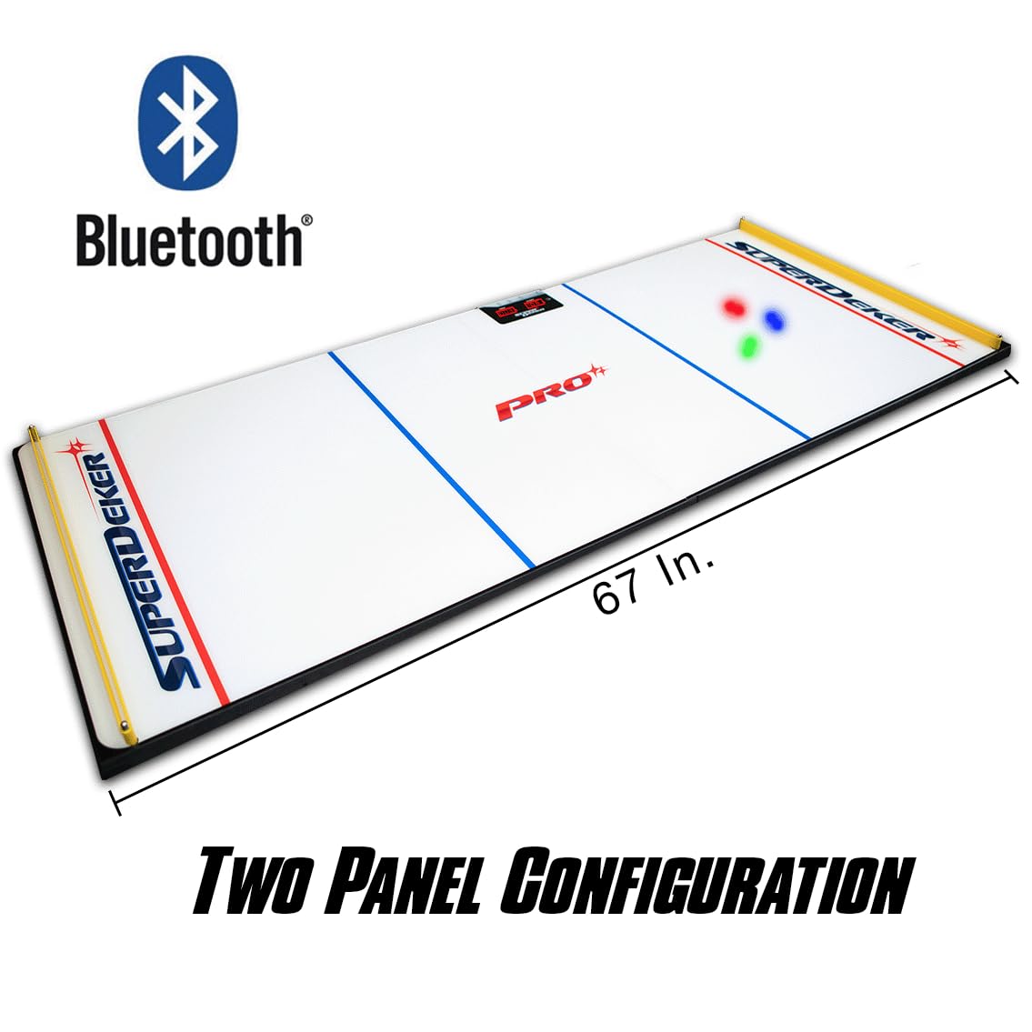 SuperDekerPRO Advanced Ice Hockey Training System - Real Ice Feel, Cordless, Modular Stickhandling Game - All Levels - Elite, Professional Ice Hockey Training Pad - Improve Skills, Speed, Agility