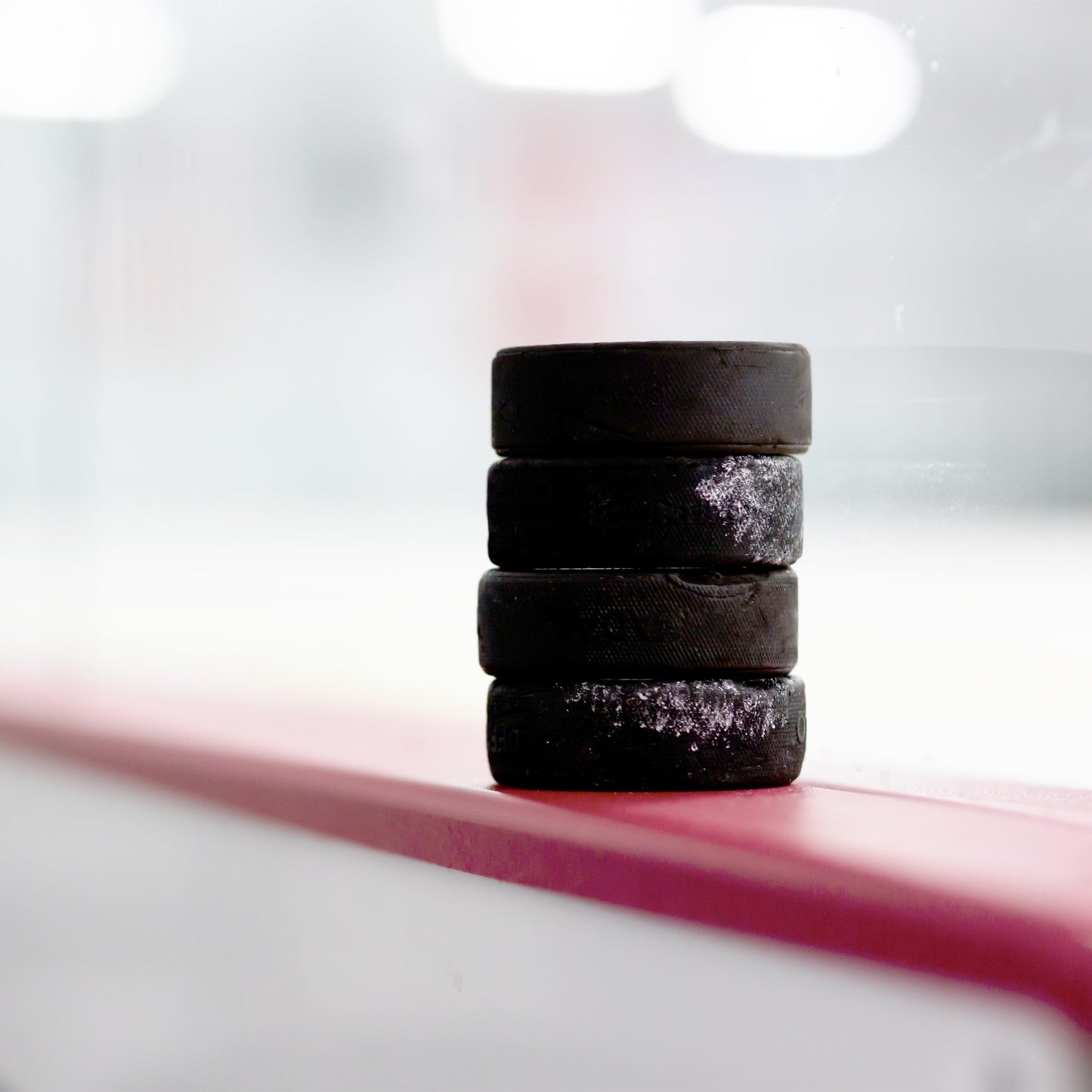 Swing Sports Hockey Pucks Bulk Set - 100pk 3x1in Rubber 6oz Black Hockey Biscuits for Practice and Training