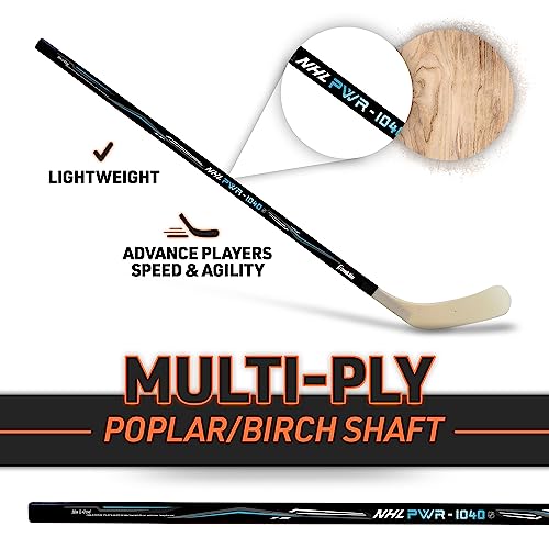 Franklin Sports Street Hockey Sticks - Youth Street Hockey Stick - Wood and Fiberglass Shaft - ABS Blade - 56" Right Handed